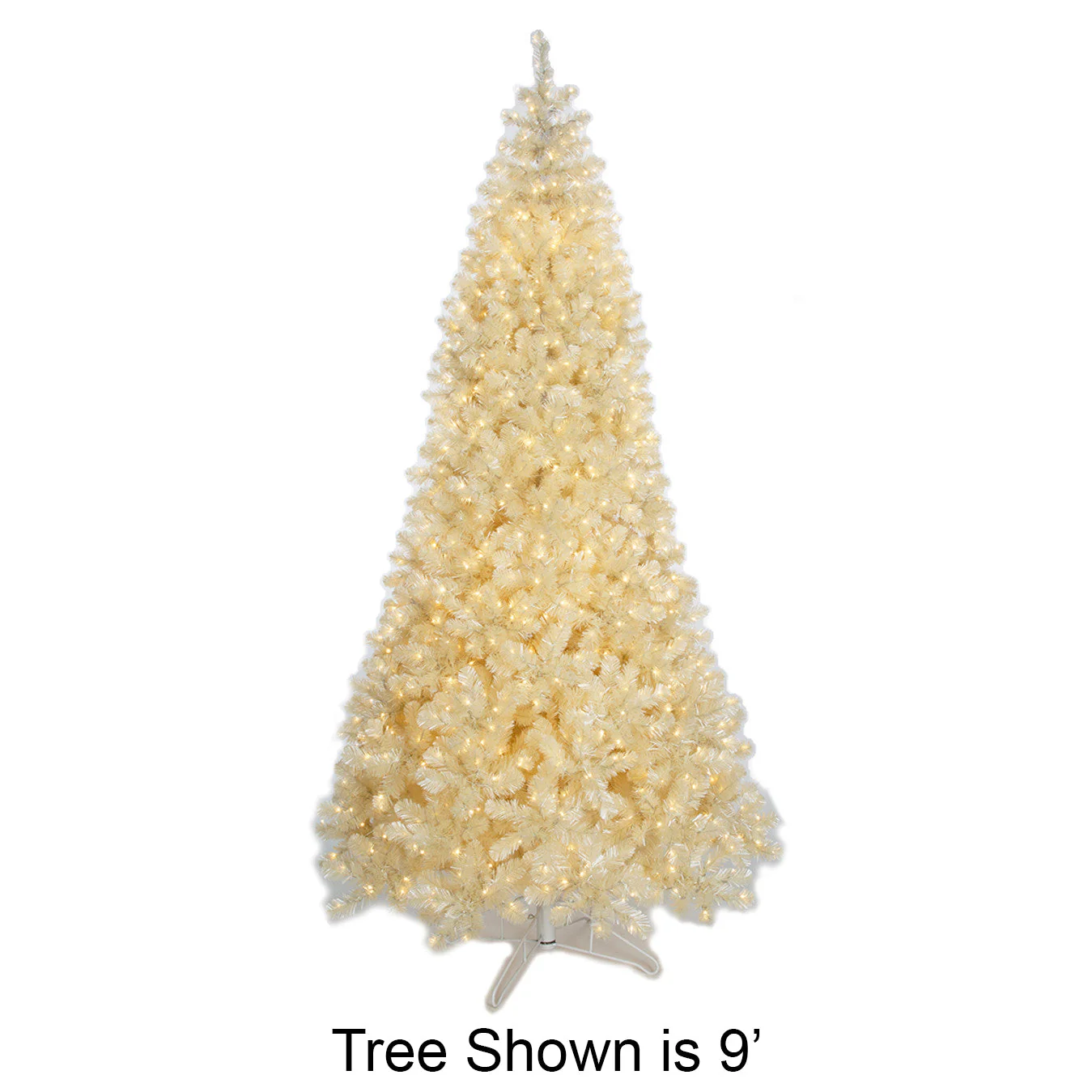 12'Hx70"W Tinsel Matte Vintage Artificial Christmas Tree, Micro LED Pre-Lit -White
