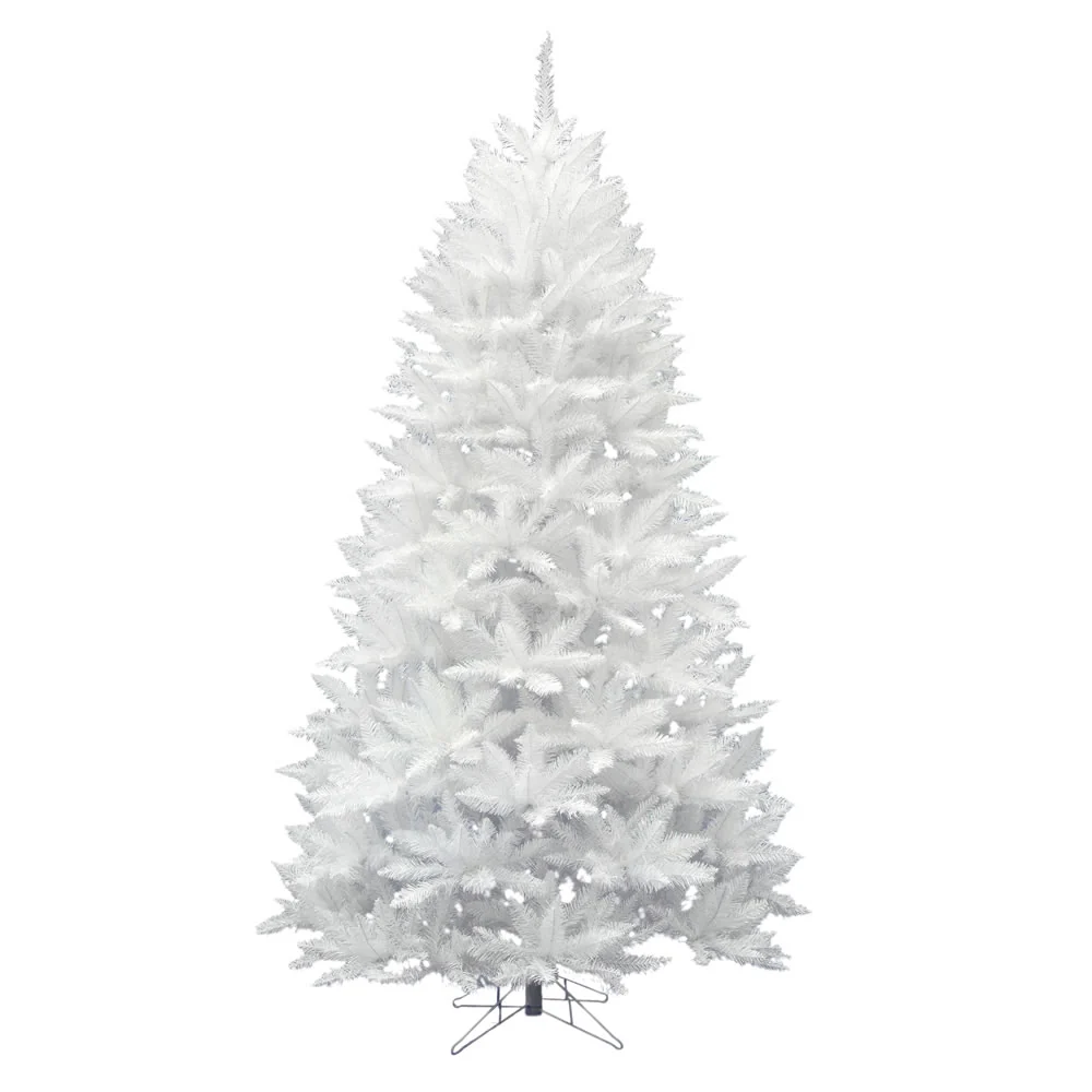 12'Hx72"W Sparkle White Spruce Artificial Christmas Tree, Unlit -White