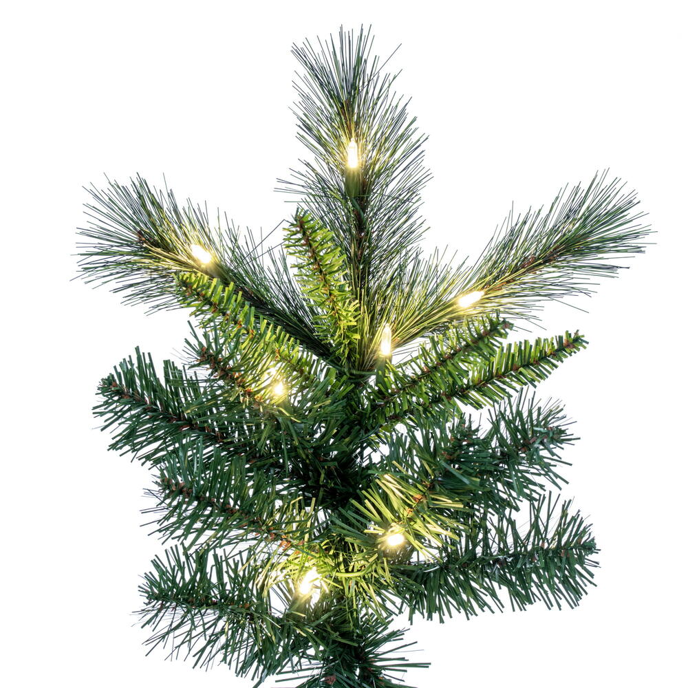 12'Hx73"W PE Brighton Pine Artificial Christmas Tree, LED Pre-Lit -Green - Image 2
