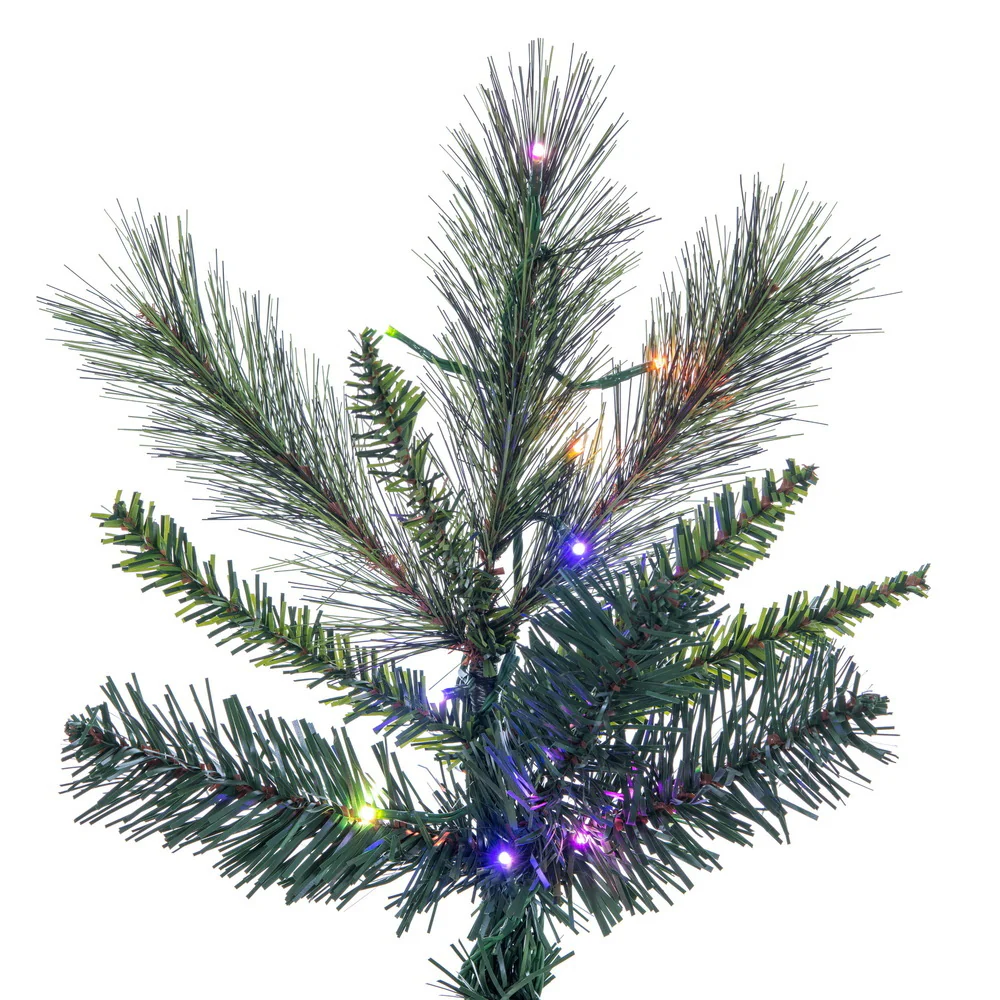 12'Hx73"W PE Brighton Pine Artificial Christmas Tree, LED Pre-Lit (Multi-Mode) -Green - Image 6