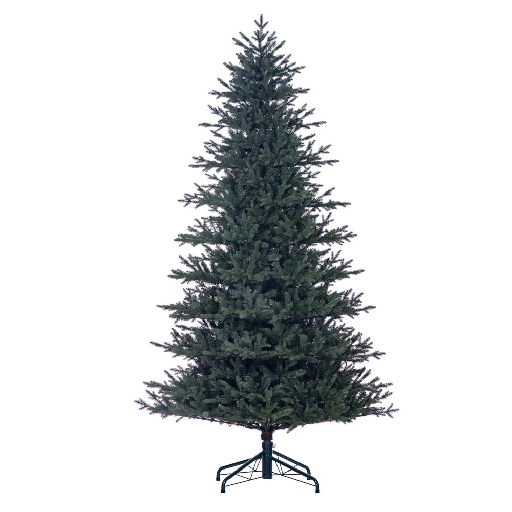 12'Hx73"W PE Colorado Fir Artificial Christmas Tree, Unlit -Green