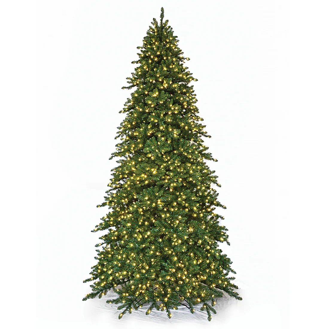 12'Hx74"W Royal Majestic Pine Artificial Christmas Tree, LED Pre-Lit -Green