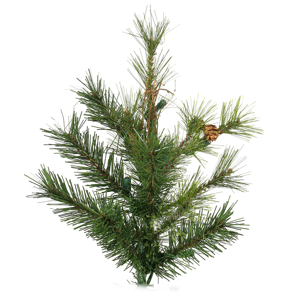 12'Hx76"W Mixed Country Artificial Christmas Tree w/Pinecone & Grapevine, Unlit -Green/Brown - Image 2