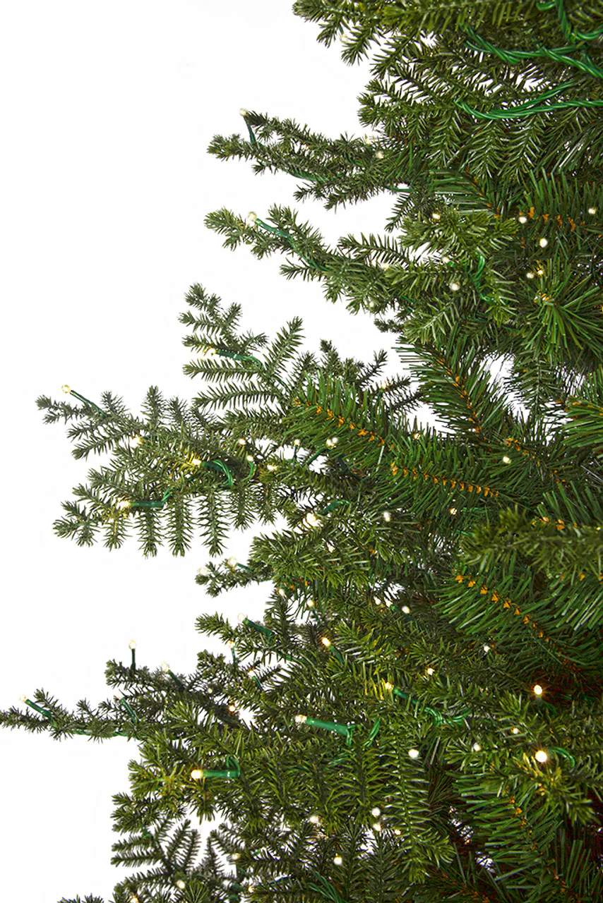 12'Hx77"W PE Layered Rosemary Pine Artificial Christmas Tree, Micro LED Pre-Lit -Green - Image 2