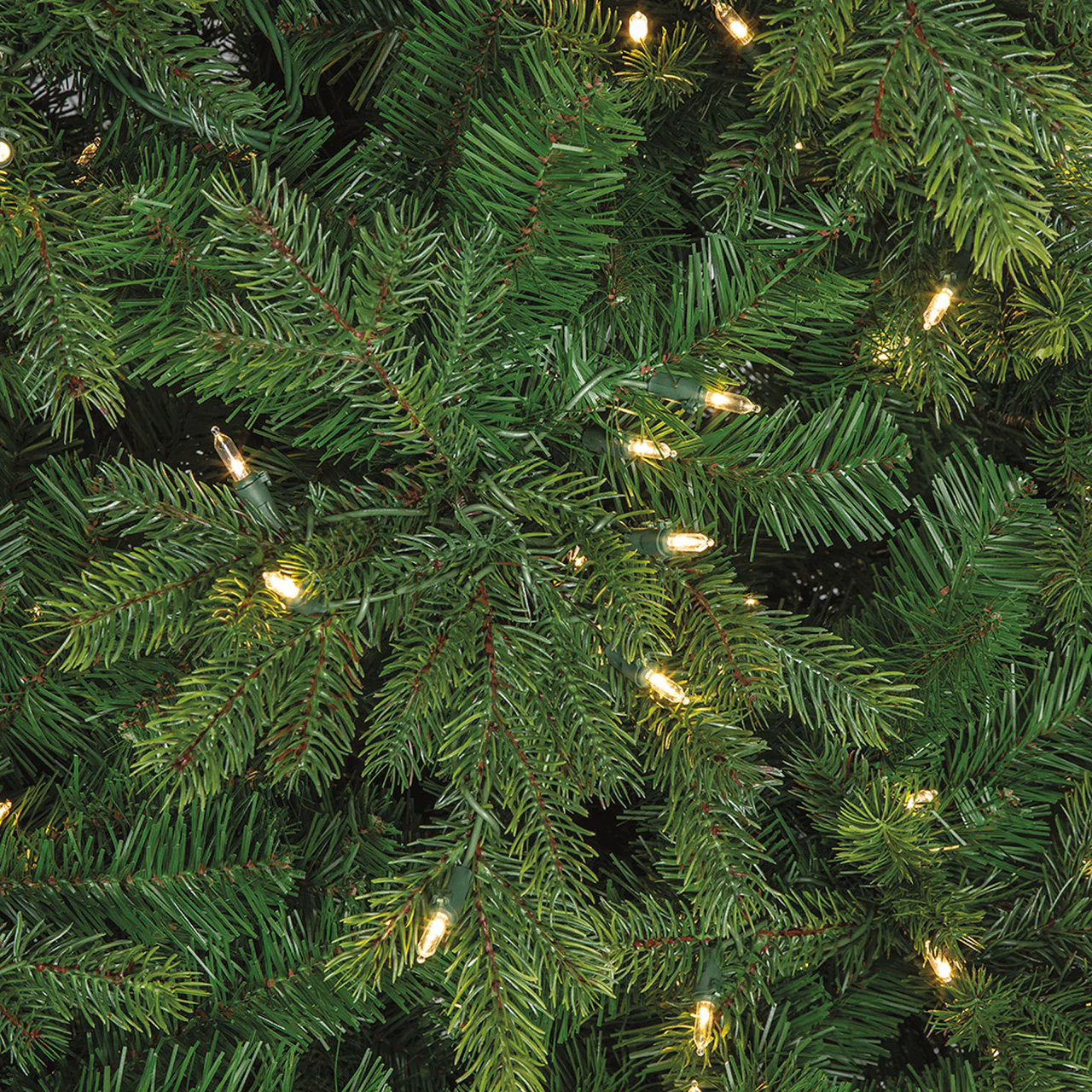 12'Hx77"W PE St. Lucia Fir Artificial Christmas Tree, LED Pre-Lit -Green - Image 2