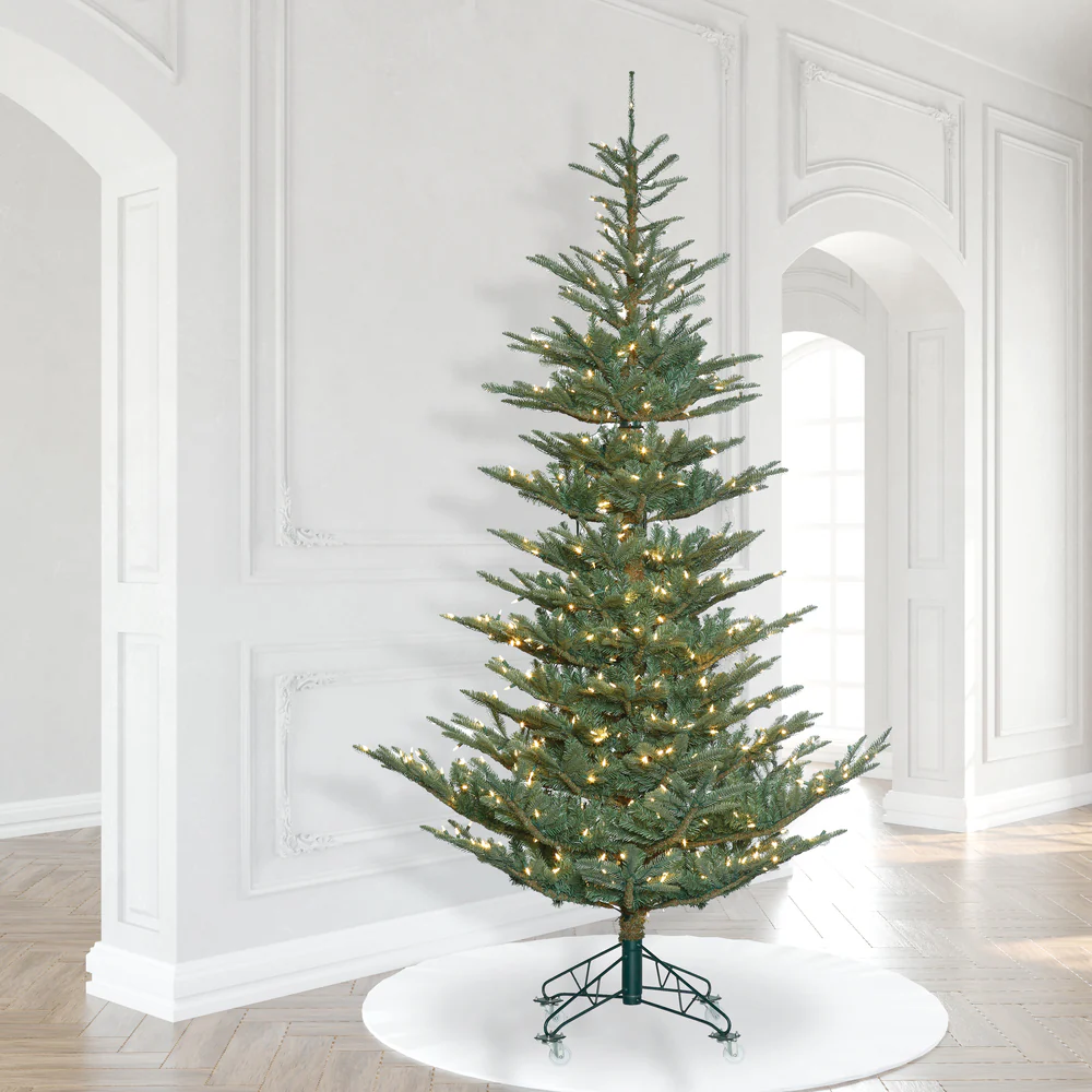 12'Hx80"W PE Alberta Blue Spruce Artificial Christmas Tree, LED Pre-Lit -Green - Image 4