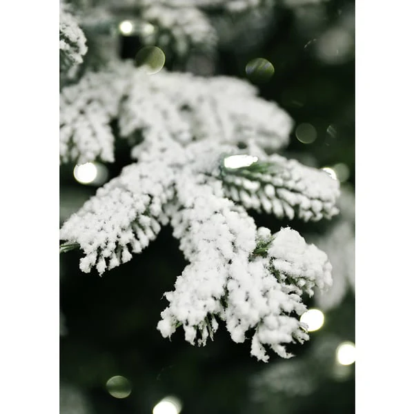 12'Hx82"W Snowy Norway Spruce Artificial Christmas Tree, Pre-Lit (Smart) -Snow - Image 2