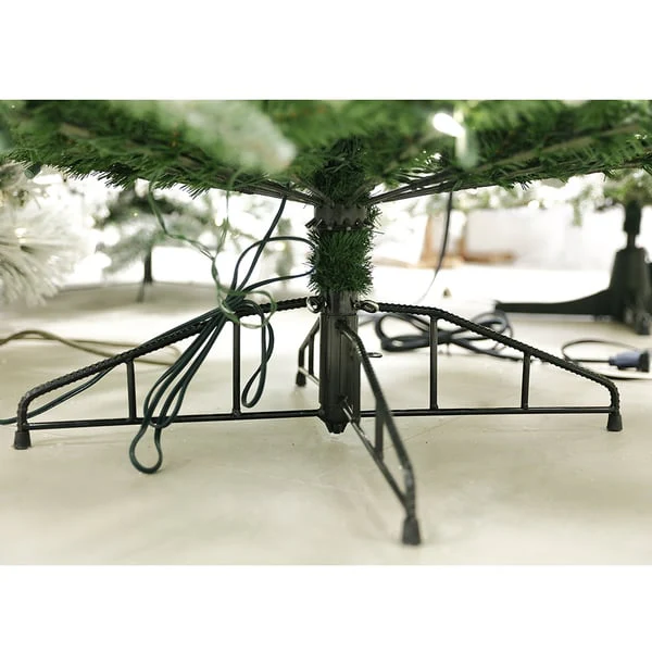 12'Hx82"W Snowy Norway Spruce Artificial Christmas Tree, Pre-Lit (Smart) -Snow - Image 4