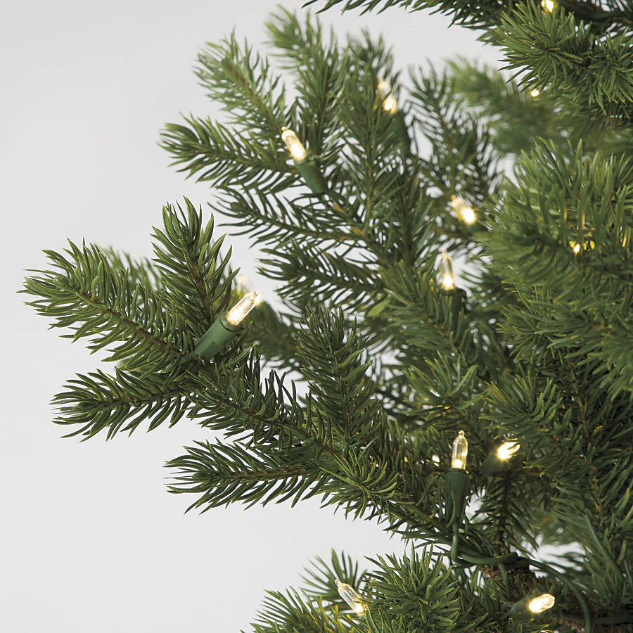 12'Hx85"W PE Deerfield Pine Artificial Christmas Tree, LED Pre-Lit -Green - Image 3