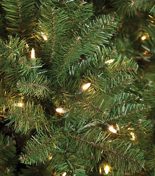 12'Hx86"W Fluff-Free Monroe Pine Artificial Christmas Tree, LED Pre-Lit -Green - Image 2