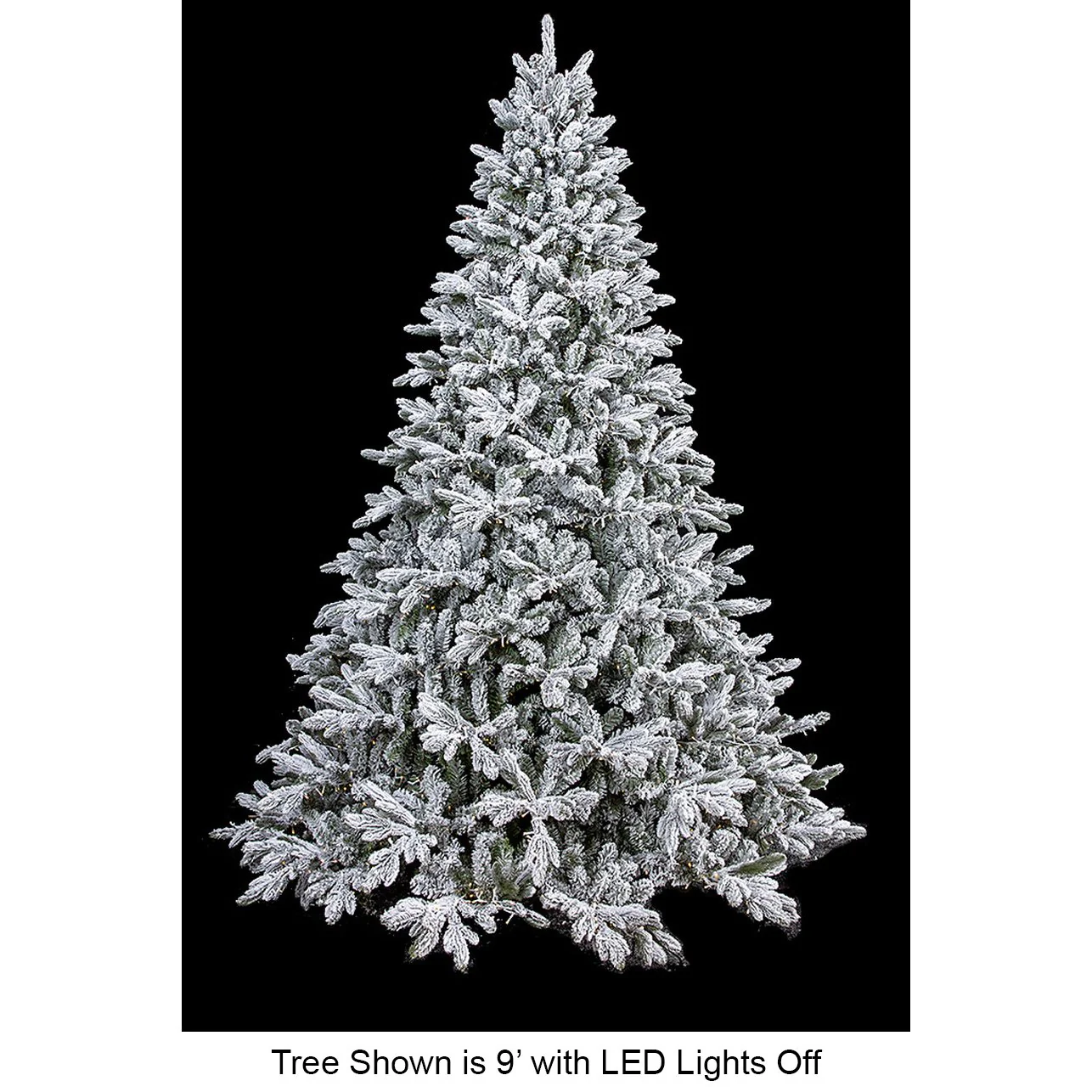 12'Hx88"W PE Frosted Sheldon Fir Artificial Christmas Tree, Micro LED Pre-Lit -White/Green - Image 2