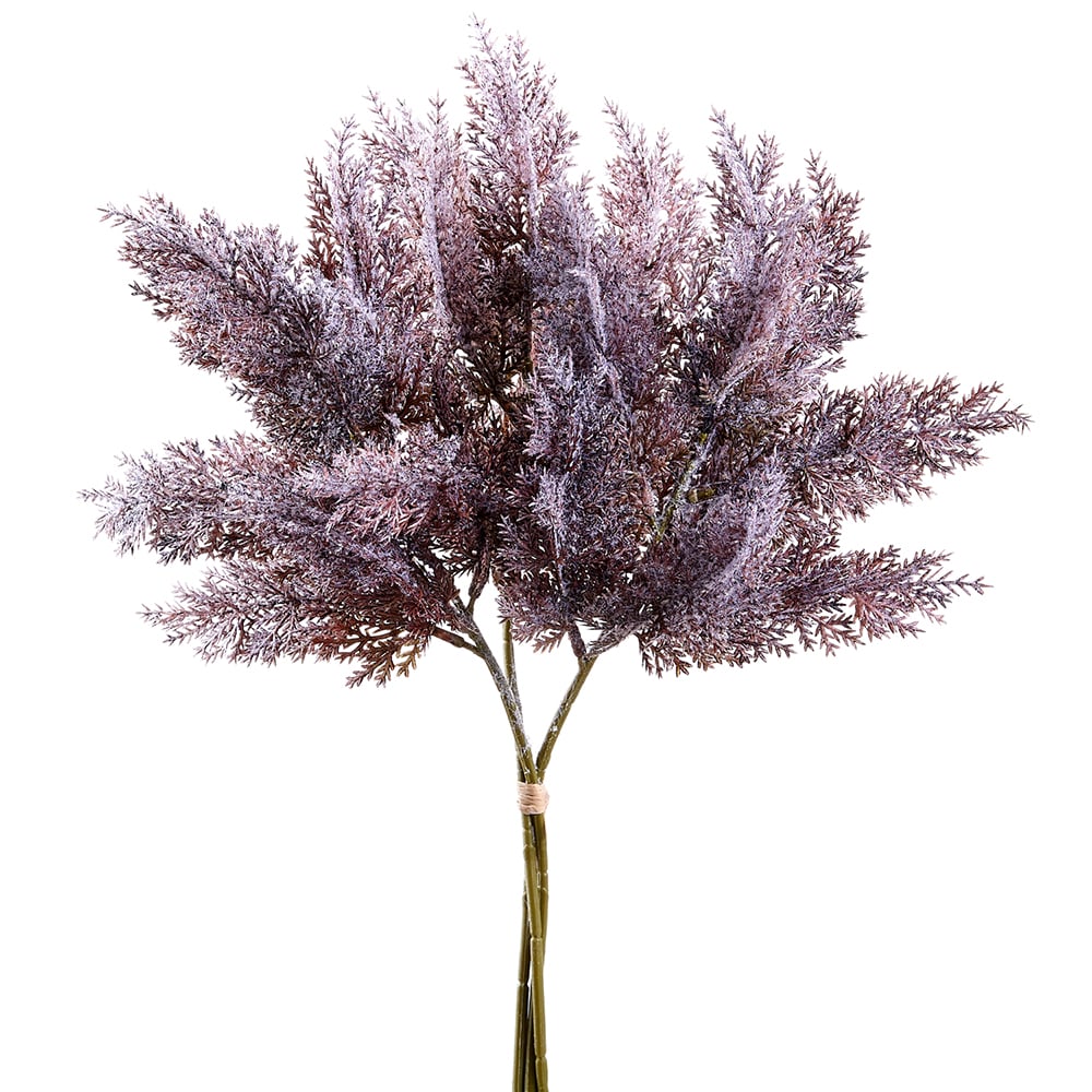 13.5" Artificial Pampas Grass Stem Bundle -Brown/Purple (Pack of 24)