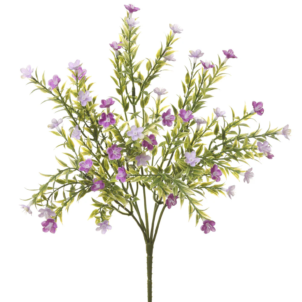 13.75" Artificial Waxflower Bush -Lavender (Pack of 12)