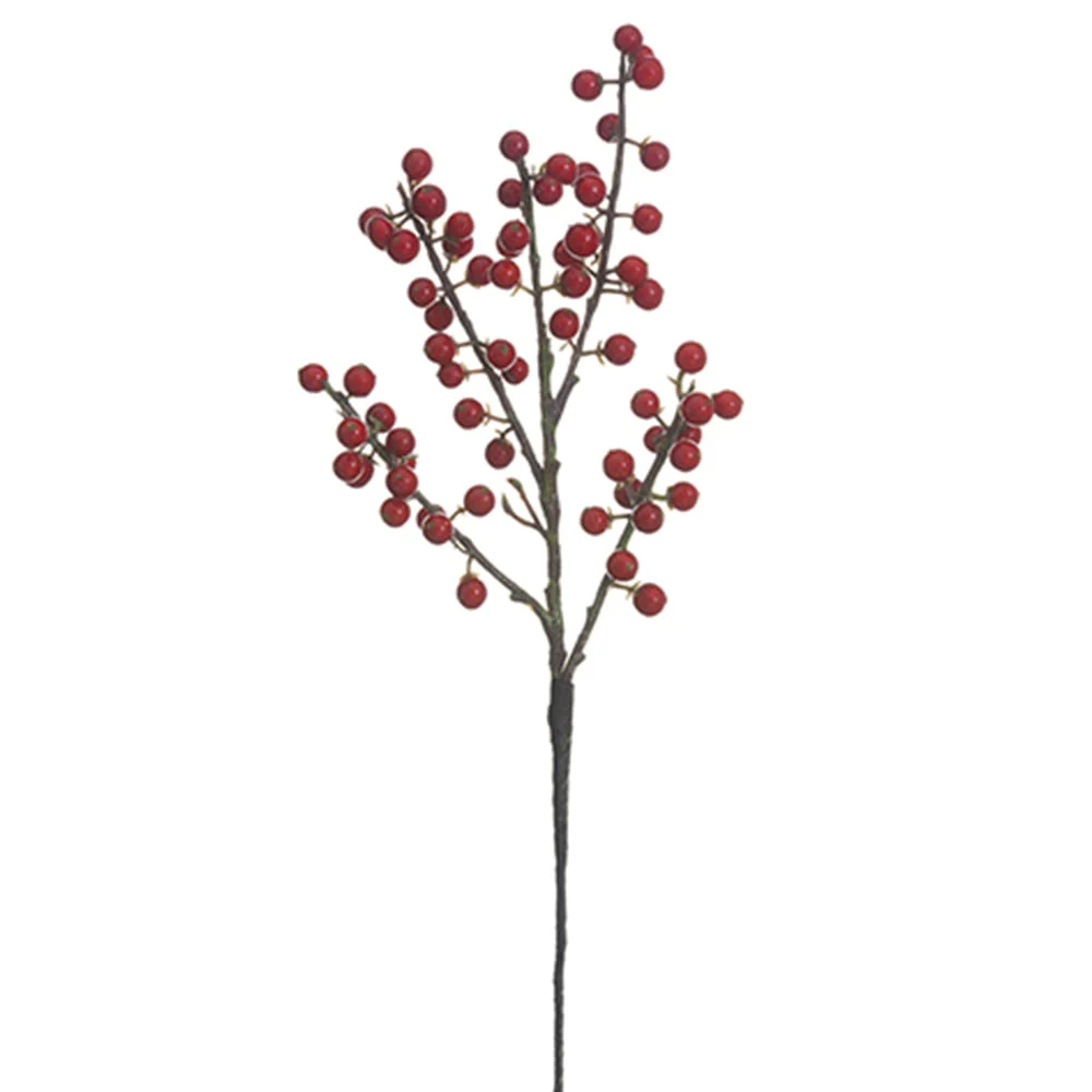 13" Berry Artificial Stem Pick -Red (Pack of 12)