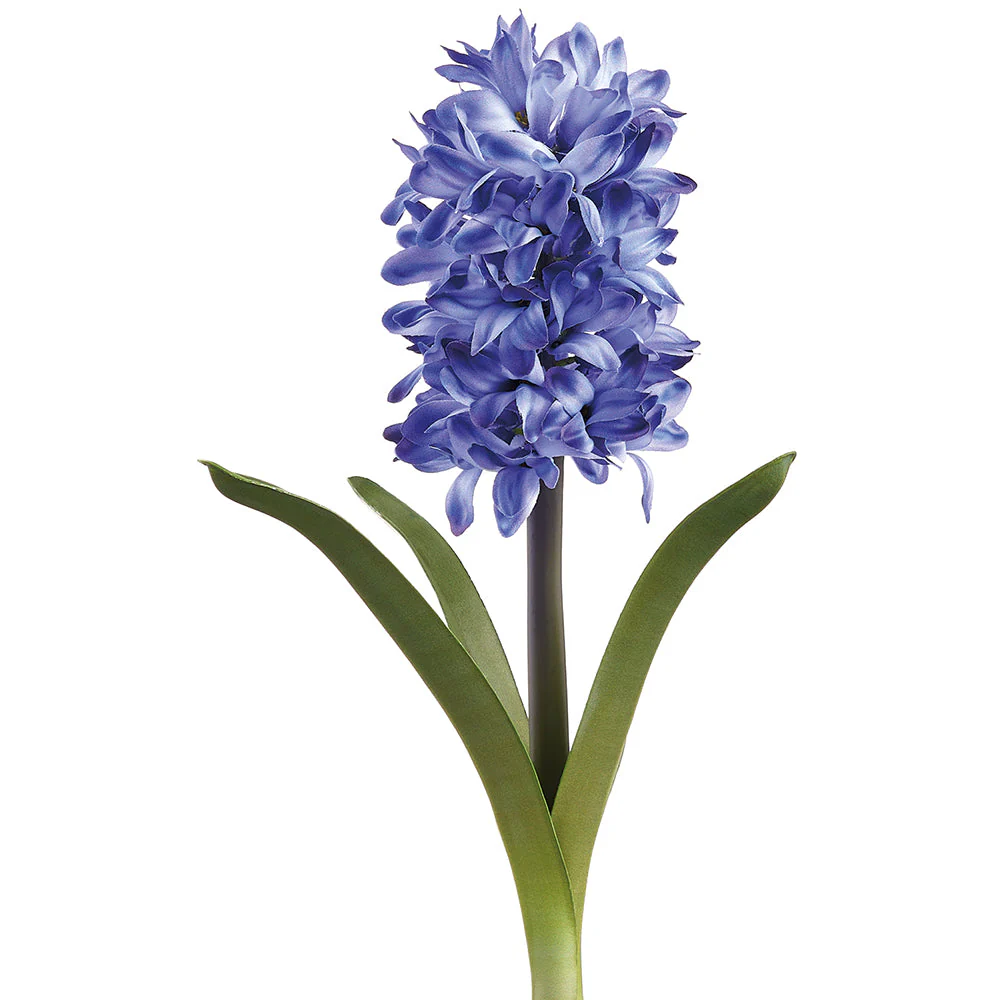 13" Hyacinth Silk Flower Stem -Blue (Pack of 12)