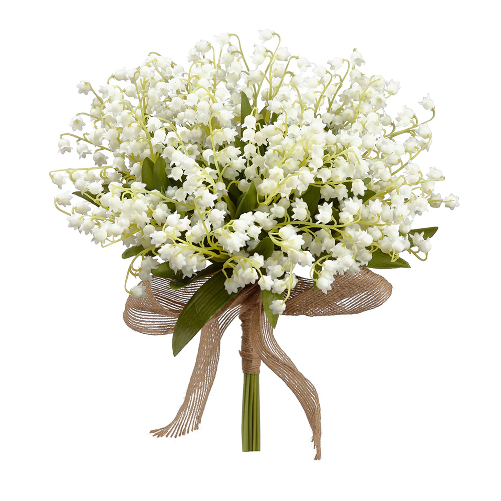 13" Lily Of The Valley Artificial Flower Bouquet -White (Pack of 6)