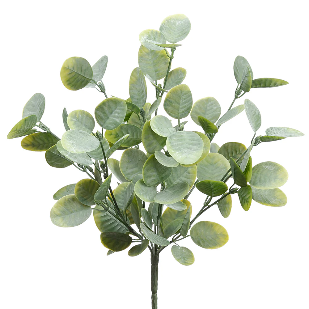 13" Silk Cotinus Leaf Plant -Frosted Green (Pack of 12)