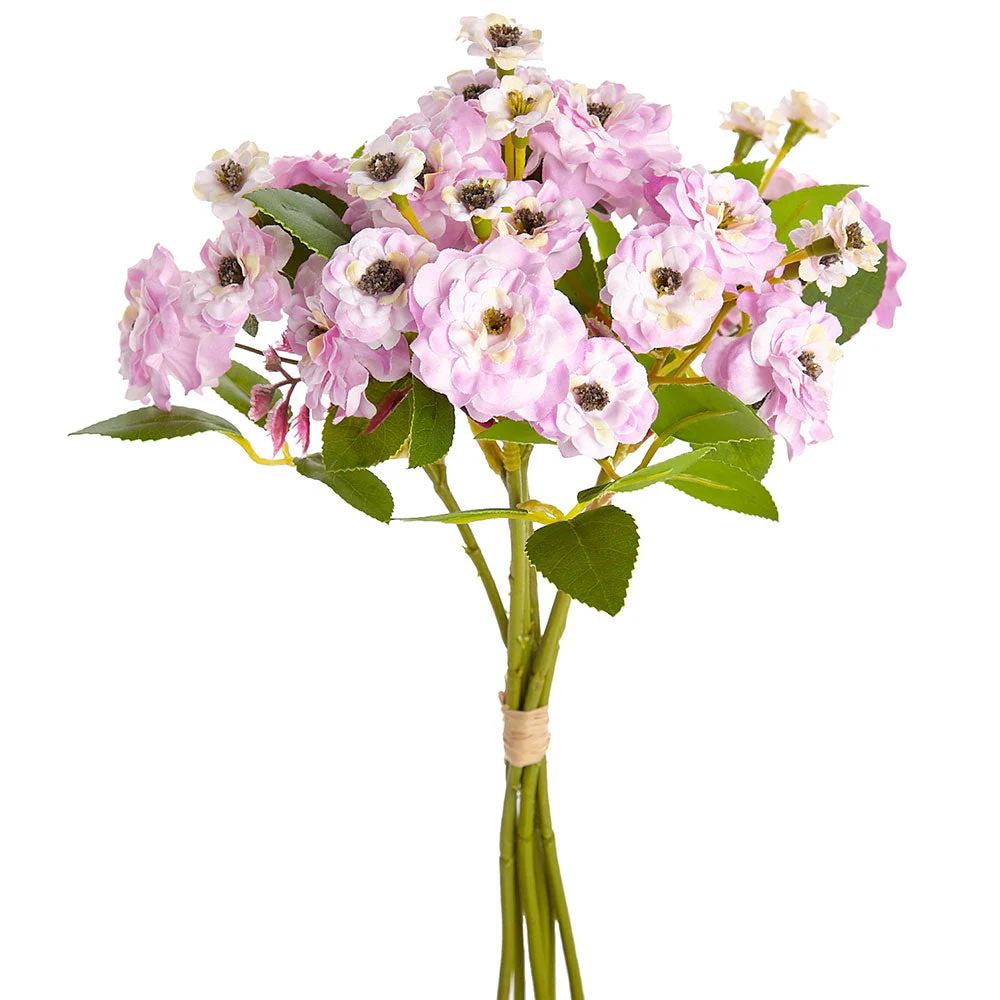 13" Silk Rose Flower Stem Bundle -Lavender (Pack of 12)