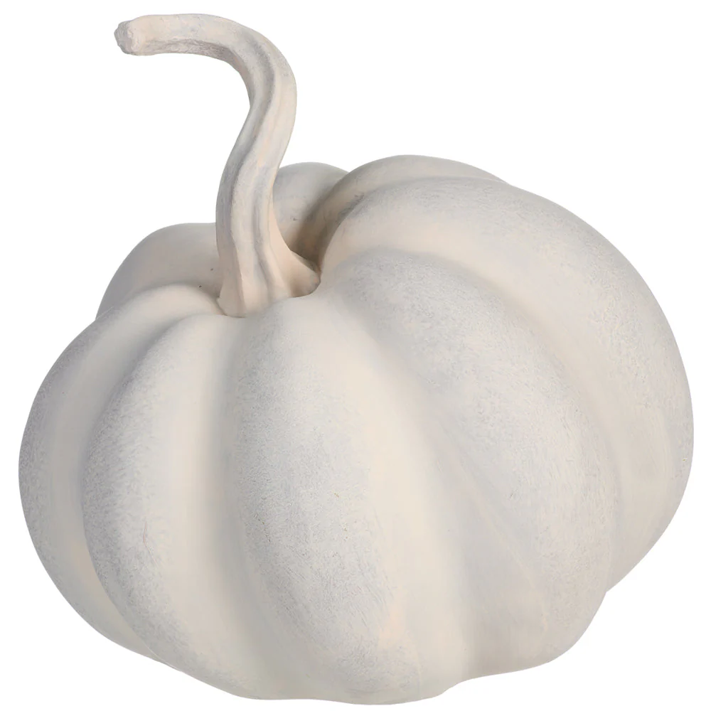 13"Hx13"W Artificial Pumpkin -Antique Beige
