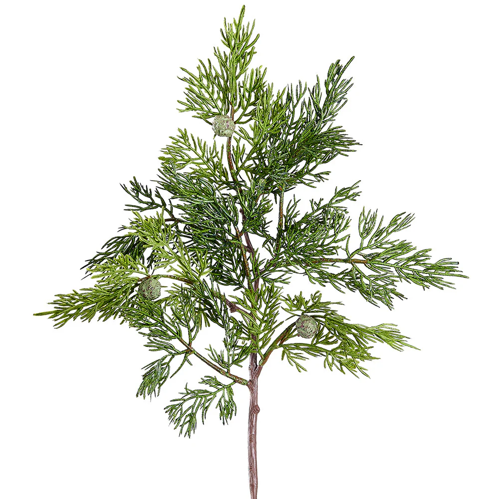 14.5" Juniper Artificial Stem -Green (Pack of 12)