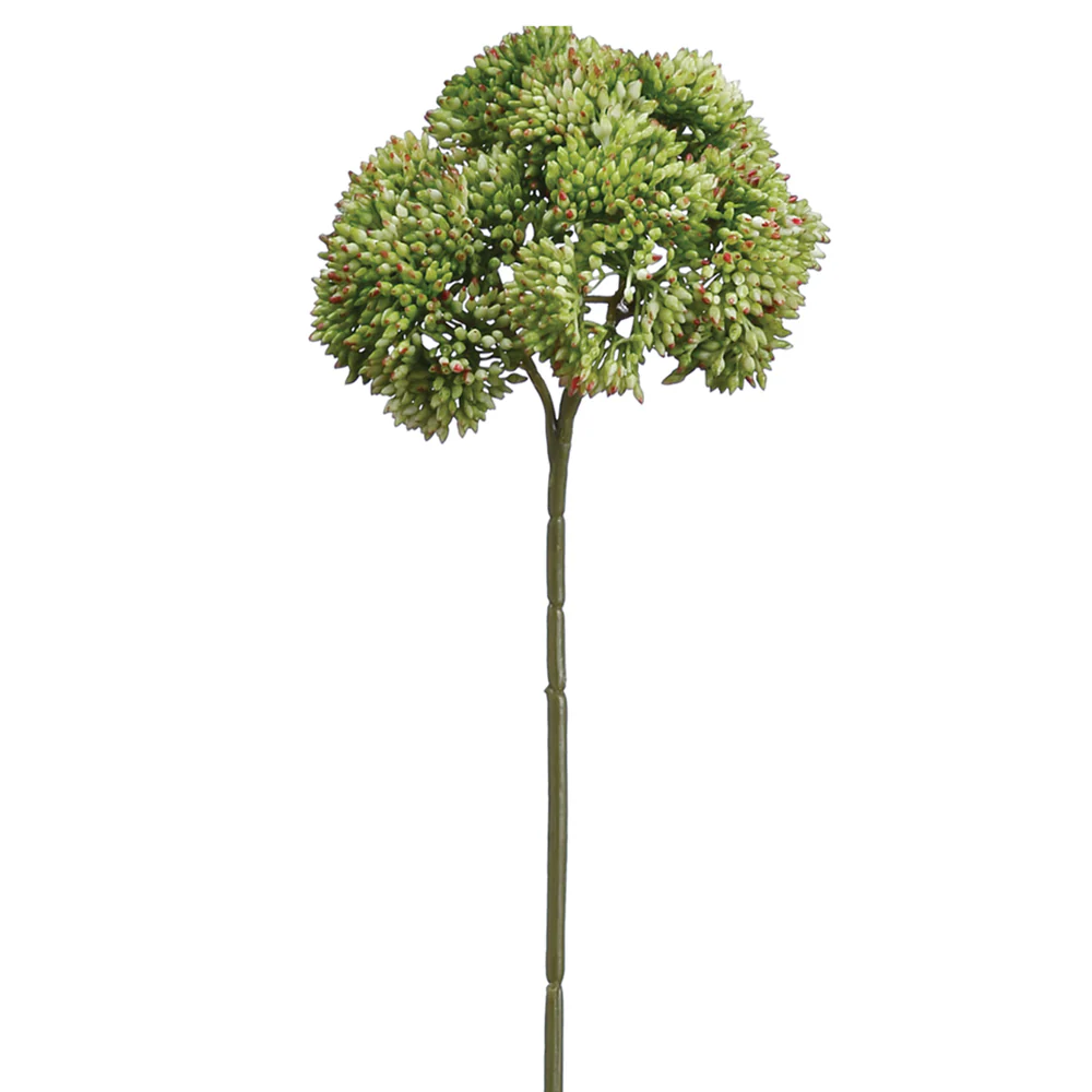 14.5" Sedum Artificial Stem -Green/Pink (Pack of 12)