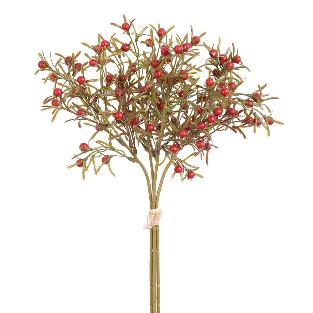 14" Artificial Berry Stem Bundle -Red/Burgundy (Pack of 12)