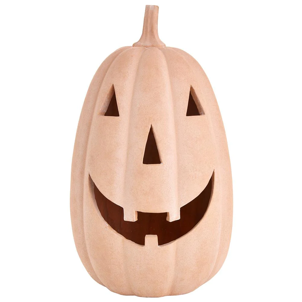 14" Battery Operated Halloween Jack-O-Lantern Pumpkin -Terracotta (Pack of 2) - Image 3