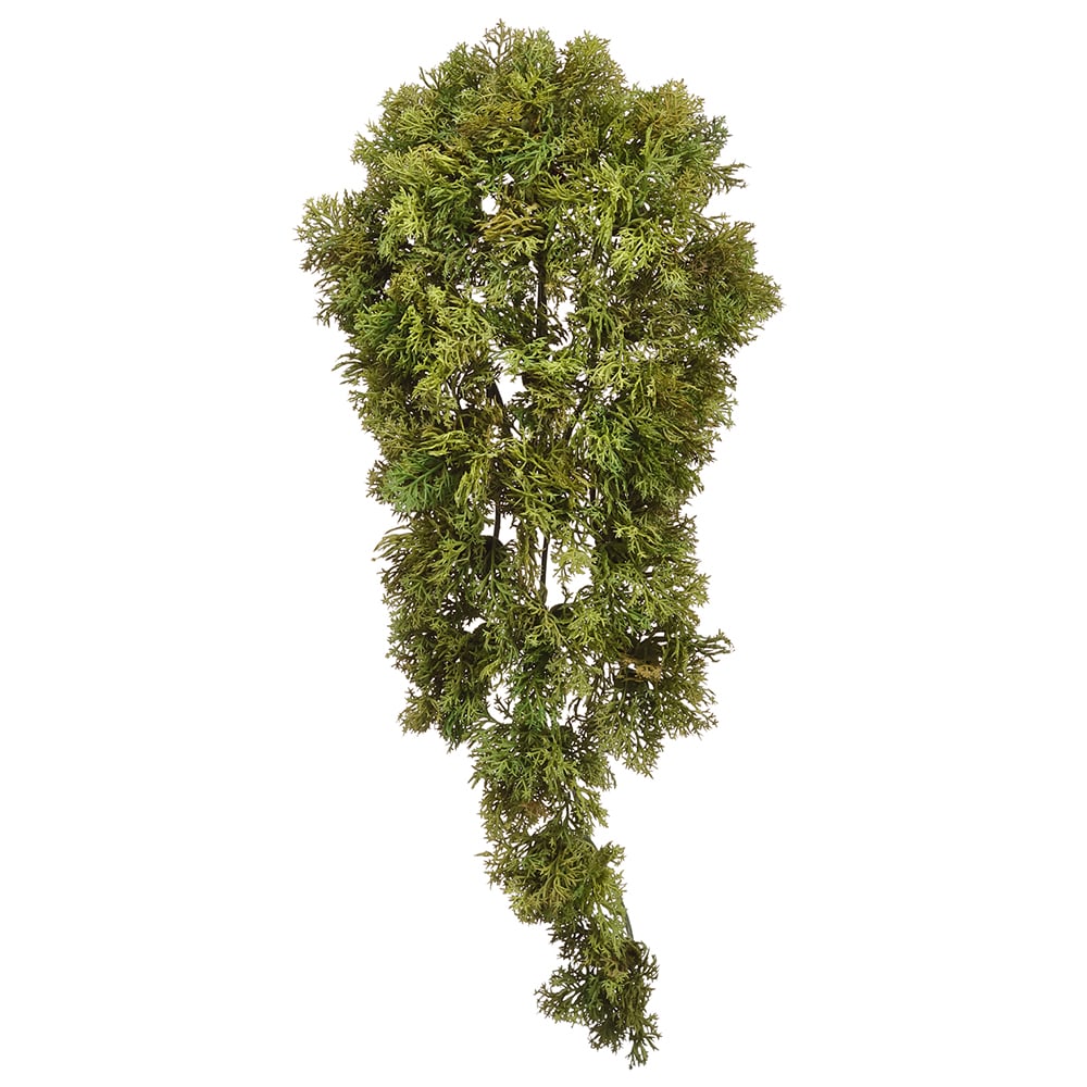 14" Hanging Plastic Artificial Moss Stem -Green/Moss (Pack of 12)