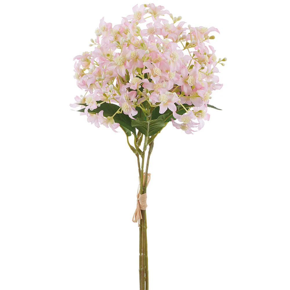 14" Mini Daisy Silk Flower Bouquet -Pink (Pack of 12)