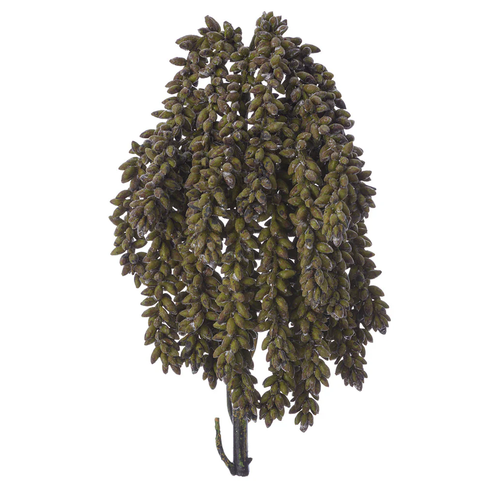 14" Sedum Artificial Flower Stem -Green/Brown (Pack of 12)