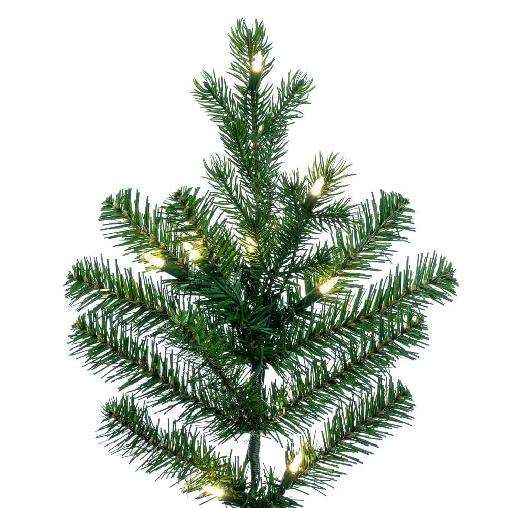 14'Hx56"W PE Slim Eagle Fraser Artificial Christmas Tree, LED Pre-Lit -Green - Image 5
