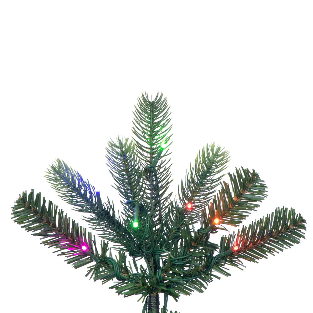 14'Hx64"W PE Vermont Spruce Artificial Christmas Tree, Micro LED Pre-Lit (Multi-Mode) -Green - Image 3