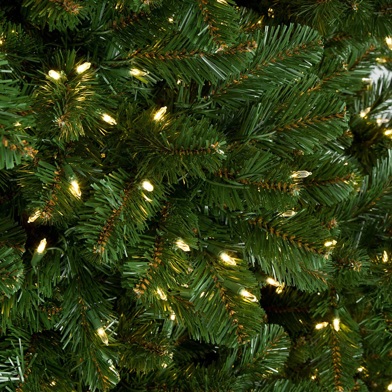 14'Hx84"W Commercial Slim Swiss Pine Artificial Christmas Tree w/Tree Frame, LED Pre-Lit -Green - Image 2