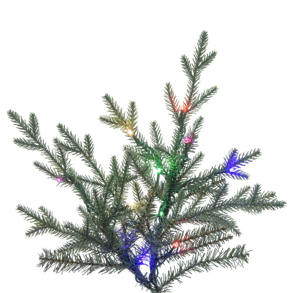 14'Hx88"W PE Slim Itasca Fraser Artificial Christmas Tree, Micro LED Pre-Lit (Multi-Mode) -Green - Image 3