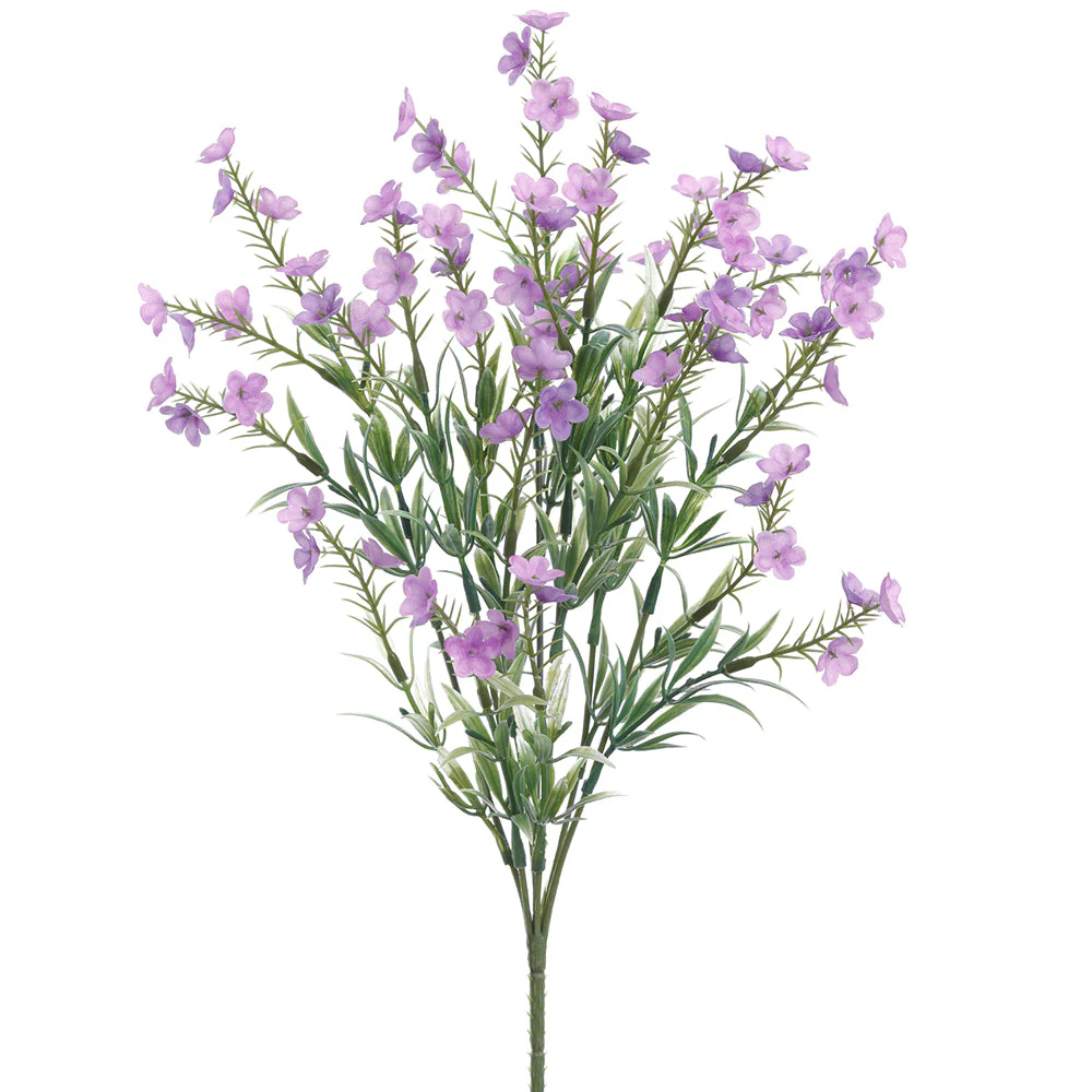 15.5" Waxflower Silk Flower Bush -2 Tone Purple (Pack of 24)