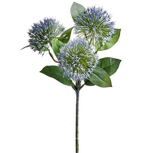 15" Artificial Chinese Sweet Gum Blossom Flower Stem -Blue (Pack of 12)