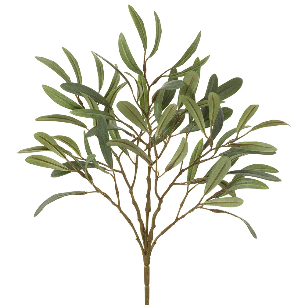15" Artificial Olive Leaf Plant -Green (Pack of 12)