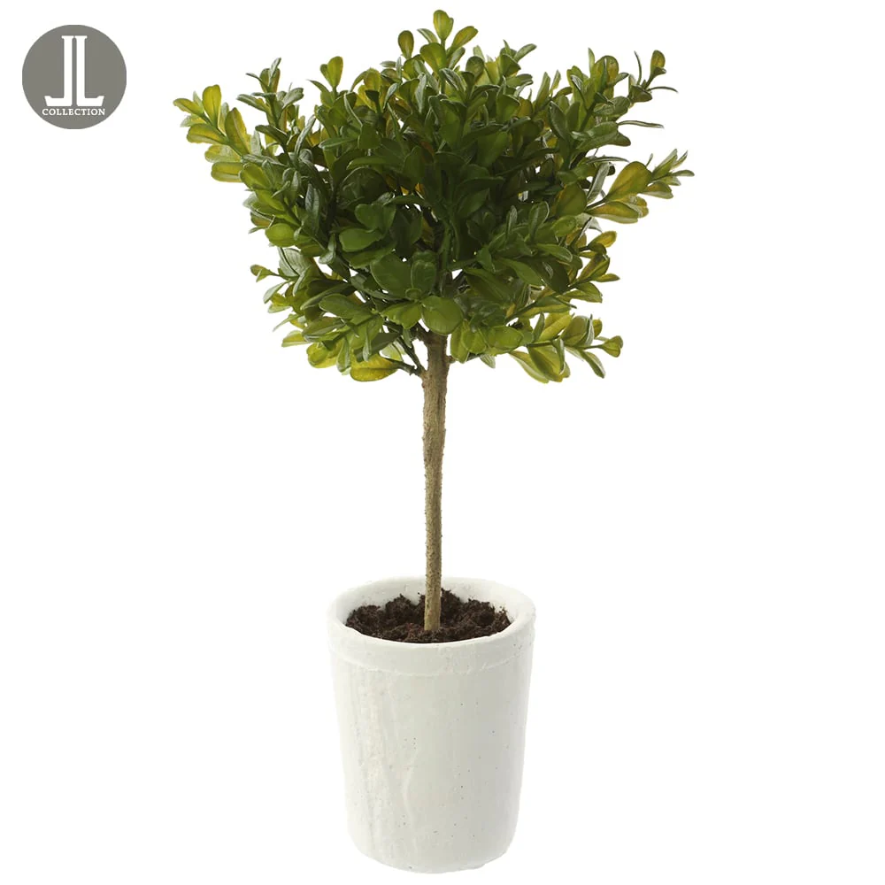 15" Boxwood Artificial Topiary w/Clay Pot -Green (Pack of 6)