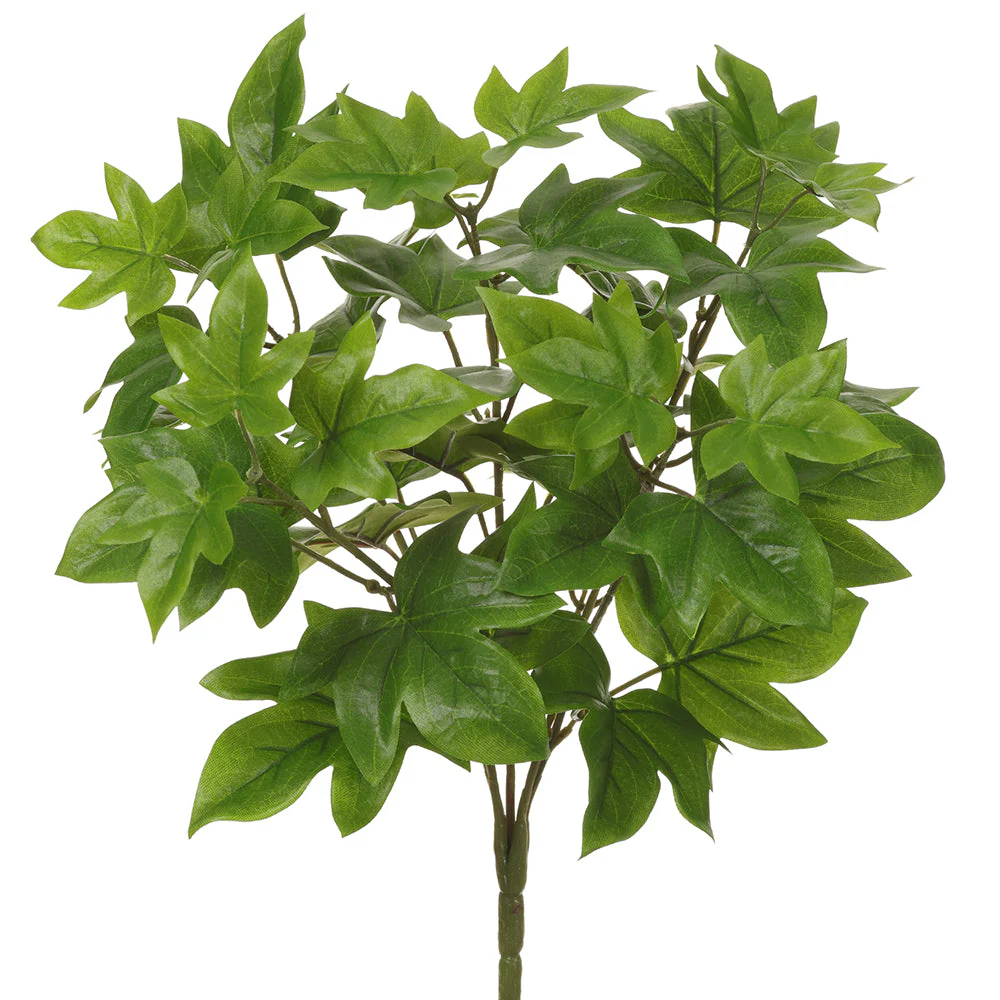 15" Grape Ivy Leaf Silk Plant -Green (Pack of 12)