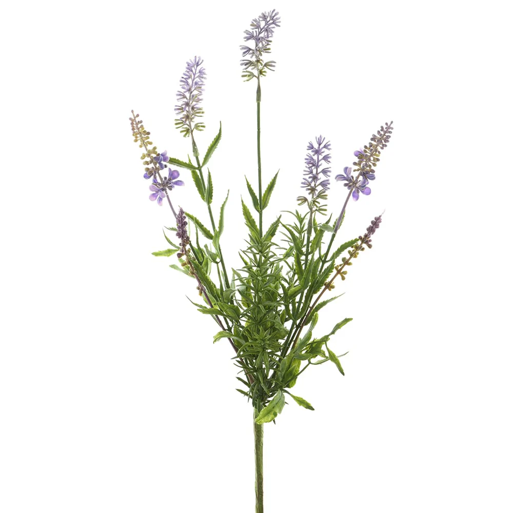 15" Lavender Silk Flower Bush -Purple/Lavender (Pack of 12)
