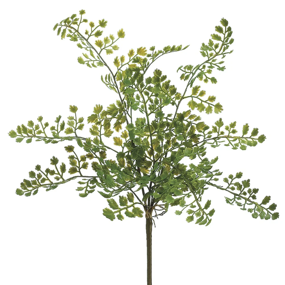 15" Plastic Lace Fern Artificial Plant -Green (Pack of 24)