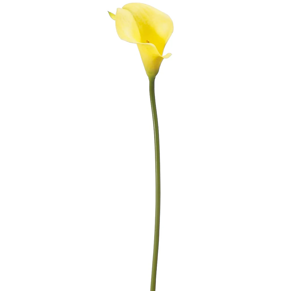 15" Silk Mini Calla Lily Flower Spray -Yellow (Pack of 12)