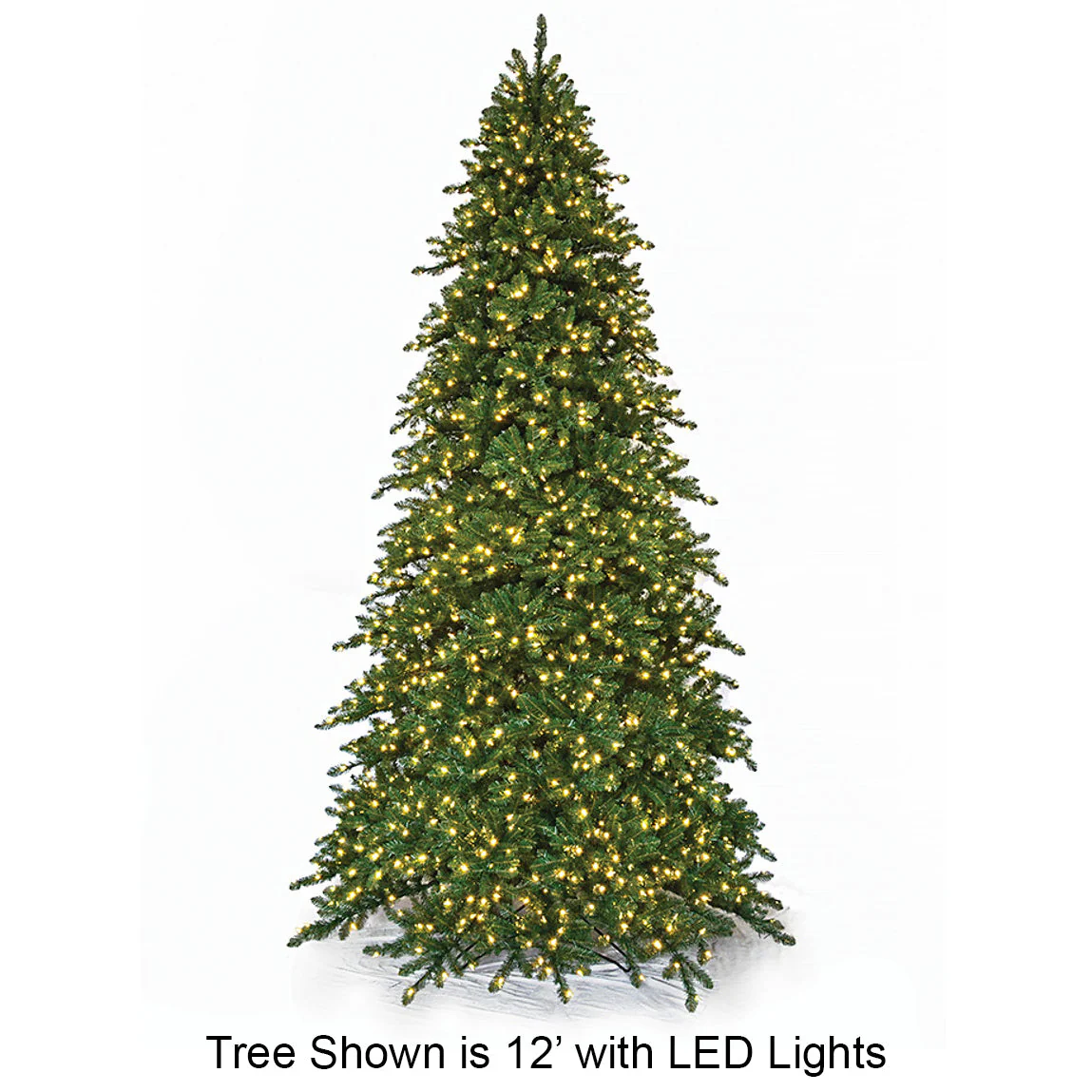 15'Hx85"W Royal Majestic Pine Artificial Christmas Tree, LED Pre-Lit -Green