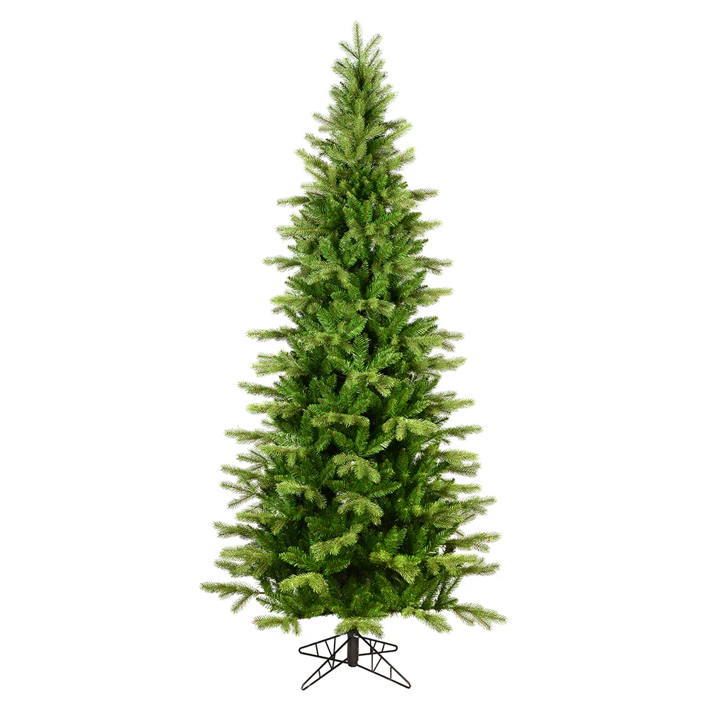 15'Hx88"W PE Slim Balsam Spruce Artificial Christmas Tree, Unlit -Green