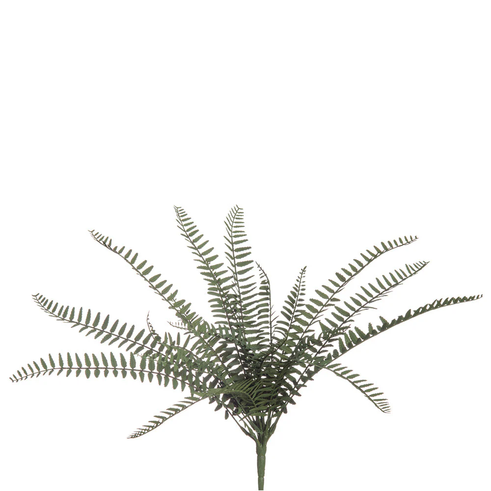 16.5" Outdoor UV-Resistant Artificial Boston Fern Leaf Plant -Green (Pack of 12)