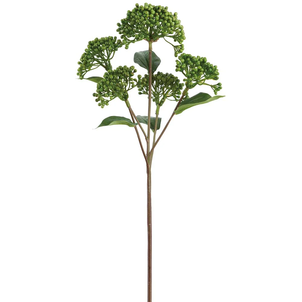 16.5" Sedum Artificial Flower Stem -Green (Pack of 12)