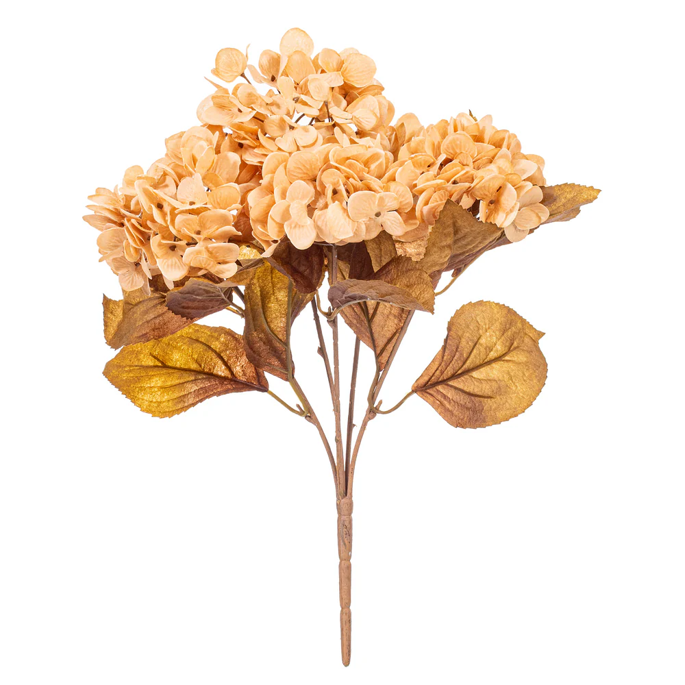 16.5" Silk Hydrangea Flower Bush -Cream (Pack of 6)