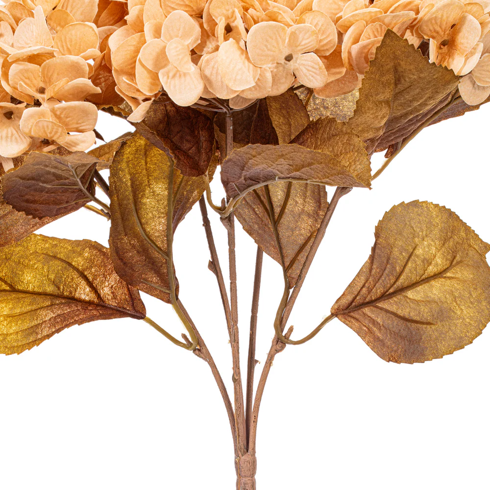 16.5" Silk Hydrangea Flower Bush -Cream (Pack of 6) - Image 3