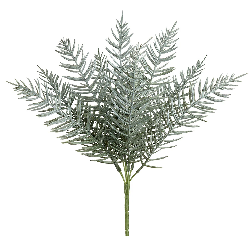 16" Artificial Pine Plant -Green/White (Pack of 12)