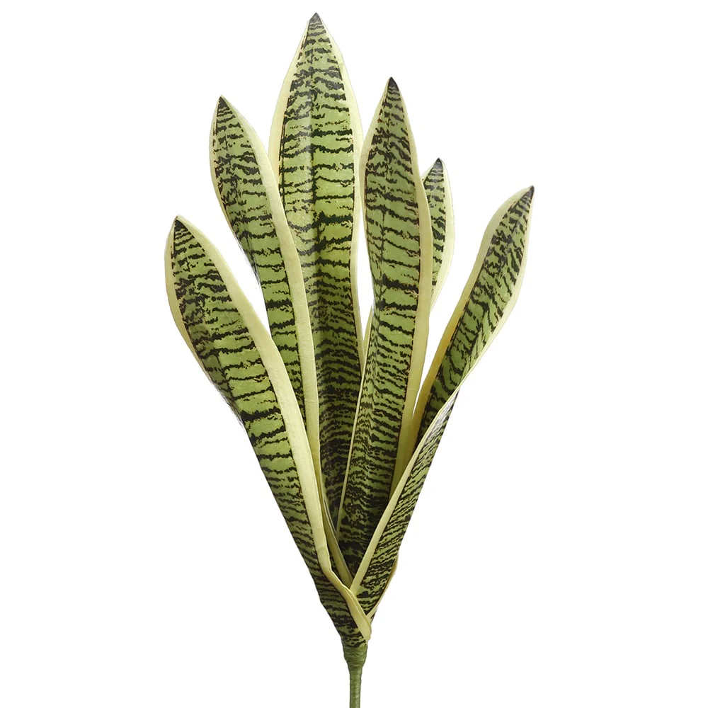 16" Artificial Sansevieria Snake Grass Plant -Variegated (Pack of 6)